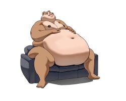 5:4 anthro belly big_belly buxim canid canine fat_arms fat_legs hi_res huge_belly hyper hyper_belly male male_focus mammal moobs obese obese_anthro obese_male overweight overweight_anthro overweight_male solo solo_male