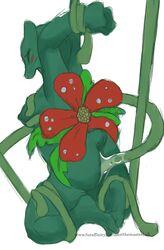 anthro bondage breasts cum female masturbation nintendo pokémon_(species) pokemon pokemon_rgby solo themasterball venusaur