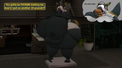 bbw big_ass big_breasts breasts bubble_butt cleavage eeveelution huge_ass huge_breasts hyper_breasts kingofthekabuto nipples overweight pokemon pokemon_(species) queenofthekabuto thick_thighs umbreon wide_hips