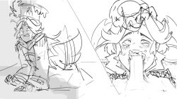 abel_(hazbin_hotel) hazbin_hotel male/male oral_rape sketch valentino_(hazbin_hotel)