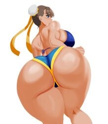 1girls asian asian_female ass ass_focus big_ass big_breasts bikini blue_eyes breasts brown_hair chun-li female female_only huge_ass huge_breasts large_ass large_breasts rodgewp street_fighter thick_thighs