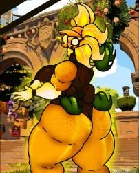 2024 anthro ass_focus dj_arts female_only huge_ass huge_breasts muscles oc original_character plant plants_vs_zombies pvz sunny_(dj_arts) tagme thick_ass thick_thighs