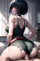 ai_generated persona_5 reverse_cowgirl_position sex_from_behind tae_takemi