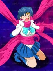 ami_mizuno bishoujo_senshi_sailor_moon blue_hair blue_skirt clothing kiyomi sailor_mercury skirt