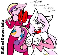 anal anal_sex anthro buttplug collar color_edit colored dildo dildo_in_pussy dildo_insertion duo edit fall_of_equestria female female/female fleur_de_lis_(mlp) friendship_is_magic hasbro hi_res looking_at_viewer matsumoto-masato my_little_pony nipples object_in_ass penetration plug_(sex_toy) princess_cadance_(mlp) sex_slave sex_toy sex_toy_in_ass sex_toy_in_pussy sex_toy_insertion vaginal_penetration vaginal_penetration