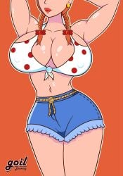 big_breasts breasts country_girl farmgirl female goil_drawing huge_boobs huge_breasts miss_bellum only_female powerpuff_girls red_hair sara_bellum sexy_armpits sexy_dress southern_belle