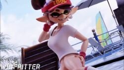 1boy 1girls 3d animated athletic_female bottomless callie_(splatoon) clothed clothed_sex clothing cowgirl_position detailed_background duo female female_focus from_front_position headwear human human_on_humanoid human_penetrating humanoid humanoid_pointy_ears inkling lifeguard light-skinned_male male male/female male_moaning moaning mp4 music nintendo on_bottom on_top outdoors pale_skin panting partially_clothed poolside public sex sound splatoon straddling straight tagme vaginal video voice_acted wigfritter wristwear