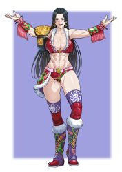 1girls abs black_eyes black_hair boa_hancock boots bracelet championship_belt cirenk cleavage female female_only fit_female huge_breasts long_hair one_piece scar solo thigh_boots voluptuous world_heavyweight_championship_belt wrestler wrestling_belt