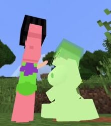 animated blowjob cum cum_in_mouth cum_inside minecraft patrick_star schnurritv slime_(minecraft) slime_girl sound tagme video