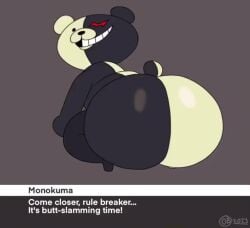 animated ass big_ass big_butt breathotter bubble_ass bubble_butt danganronpa dialogue english_text furry huge_ass looking_at_viewer looking_back male male_only monokuma shaking shaking_ass shaking_butt short_playtime smooth_skin solo tagme text video