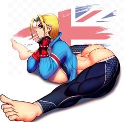 1girls ass ass_cleavage ass_focus big_ass big_breasts big_butt big_muscles big_thighs blonde_female blonde_hair blonde_hair_female blue_eyes breasts breasts_pressed_against_floor butt_crack cammy_white curvaceous dogiflan exposed_ass feet feet_first female female_focus female_only fighter light-skinned_female light_skin muscular muscular_ass muscular_female muscular_legs muscular_thighs short_hair solo squeezing squeezing_breast street_fighter street_fighter_6 stretching stretching_ass stretching_legs union_jack