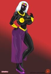 2d alien alien_girl alien_humanoid big_ass big_breasts black-skinned_female black_skin duck_dodgers female female_focus female_only huge_breasts large_breasts looney_tunes martian martian_(duck_dodgers) queen_tyr'ahnee slim_waist solo solo_female warner_brothers zedeki