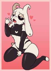 3_toes 5_fingers anthro asriel_dreemurr bodily_fluids bovid caprine clothed clothing cum cum_in_mouth cum_inside cum_on_face cum_on_hand digital_media_(artwork) drinking drinking_cum ear_piercing eyelashes feet fingers fur genital_fluids gloves goat handwear heart hi_res kneeling latex latex_armwear latex_clothing latex_gloves latex_legwear latex_stockings latex_thigh_highs legwear lipstick looking_at_viewer makeup male male_focus male_only mammal open_mouth piercing pixel_(artwork) rubber rubber_clothing rubber_suit sitting skimpy solo stockings thong toes tongue tongue_out undertale undertale_(series) underwear white_body white_fur zlut385