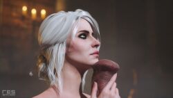 3d ciri female imminent_oral interspecies monster novigrad oral penis the_witcher_(series) troll troll_(the_witcher) witcherres