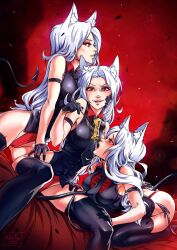 cerberus_(helltaker) demon dog_ears female helltaker kate-fox tagme