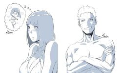 1boy 1boy1girl 1girls arms_folded bare_arms bare_shoulders big_breasts bikini bikini_bottom bikini_top blush bob_cut boruto:_naruto_next_generations busty chibi cleavage couple cute erect_nipples erect_nipples_under_clothes facial_markings female grin hi_res high_resolution highres husband_and_wife hyuuga_hinata large_breasts male male/female married_couple mature mature_female medium_hair milf monochrome muscles muscular muscular_male naruto naruto_(series) nipple_bulge nose_blush short_hair shoulder_length_hair shounen_jump sideboob smile smiling smirk spiky_hair straight swimsuit topless topless_male underwear uzumaki_naruto vicio-kun whisker_markings whiskers