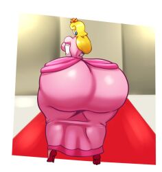 1girls big_breasts big_butt butt_bigger_than_breasts butt_bigger_than_head butt_bigger_than_torso enormous_ass huge_butt hyper hyper_butt mario_(series) massive_butt princess_peach schnauzercito tagme