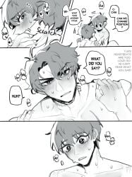 blush comic gay greyscale kim_dokja male/male omniscient_reader omniscient_reader's_viewpoint omniscient_reader_(webtoon) text yaoi yoo_joonghyuk