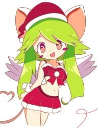 1girls anthro rat_god rat_god_(mad_rat_dead) ribbon santa_hat