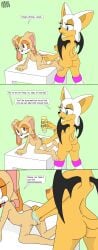 age_difference anal_fisting anthro comic cream_the_rabbit duo english_text fisting fisting_partner flat_chest kirapac medium_breasts mobian_(species) rouge_the_bat sega sonic_(series) sonic_the_hedgehog_(series) young yuri