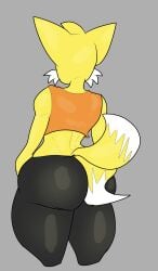 1boy crop_top femboy girly sega sonic_(series) sonic_the_hedgehog_(series) susknuckles sweatpants tagme tails tails_(disambiguation) tails_the_fox