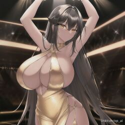 ai_generated huge_breasts minidress op_ai tan_skin