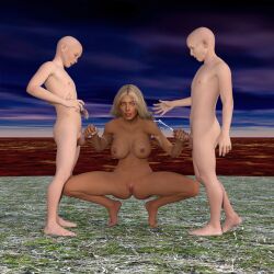 3d age_difference big_breasts blonde_hair blue_eyes cum cum_on_body cum_on_breasts cumshot degradation ejaculation female fit_female hannah_palmer helping jerking jerkingoff jollybizz looking_at_viewer male milking milking_penis naked_female penis presenting_pussy sexual_objectification shaved_pussy skinny sperm tanned teenager used