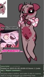 angel_dust_(hazbin_hotel) fat_nuggets_(hazbin_hotel) hazbin_hotel tagme