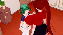 1080p 1920x1080 1futa 1girls 3d balls big_thighs blush breast_size_difference breasts busty camtri dickgirl erect_nipples female futanari gigantic_balls gigantic_testicles green_eyes green_hair huge_breasts koikatsu light-skinned_female light-skinned_futanari light_skin massive_balls massive_testicles medium_breasts nipples one-punch_man ponytail red_hair tatsumaki testicles thick_thighs thighs voluptuous yellow_eyes