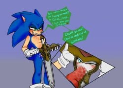 anthro blowjob caliburn cum cum_in_mouth furry gay mobian_(species) penis sega sonic_(series) sonic_and_the_black_knight sonic_the_hedgehog sonic_the_hedgehog_(series) sword yaoi