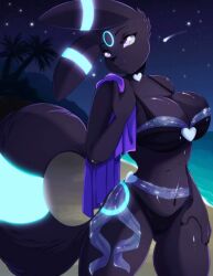 big_breasts breasts female furry pokémon_(species) pokemon pokemon_(species) skwidbone umbreon