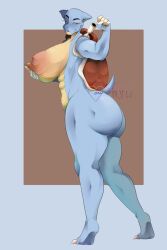 2d blastoise breasts female female_focus female_only large_breasts large_nipples nintendo nude nude_female pokémon_(species) pokemon puffy_nipples quinta_(afterdarkdreski)