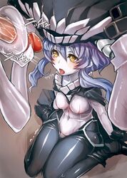 2013 abyssal_ship blush bodysuit breasts cape female gloves highres kantai_collection long_hair monster open_mouth pale_skin penis personification shinkaisei-kan silver_hair solo taishi_(artist) tentacle_on_male tentaclejob tongue tongue_out wo-class_aircraft_carrier yellow_eyes