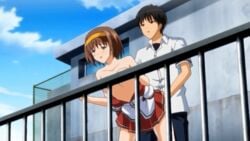 animated animated ass ass_grab breasts brown_hair censored clothed_sex doggy_style doggy_style fukubiki!_triangle:_miharu_after animated school_uniform shinonome_futaba short_hair