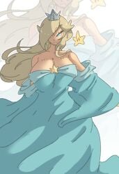 big_breasts bimbo blonde_female blonde_hair crown leedraw11 looking_at_viewer mario_(series) princess_rosalina super_mario_galaxy