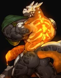 2025 absurd_res anthro ass back_muscles barazoku biceps big_butt big_muscles big_penis black_background blush bodily_fluids bone clothing deltoids dragon dripping erection genital_fluids genitals glans glowing glowing_body glowing_genitalia glowing_penis glowing_precum hi_res horn huge_butt huge_cock huge_muscles humanoid_genitalia humanoid_penis kneeling looking_back male mixterart muscular muscular_anthro muscular_male mythological_creature mythological_scalie mythology nude penis precum precum_drip precum_string rear_view scales scalie shirt simple_background skeleton skull skull_head solo spikes spikes_(anatomy) thick_arms thick_penis thick_thighs topwear translucent translucent_body triceps undressing wingless_dragon