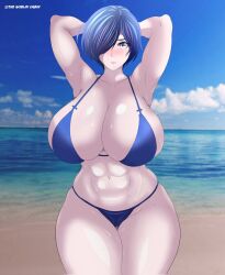 beach big_breasts bikini jeanne_d'arc majo_taisen