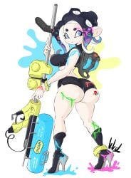 1girls agent_8_(splatoon) alternate_color alternate_version_available ass blue_hair boobs breasts butt dullvivid female female_focus female_only huge_breasts nintendo nipples octoling octoling_girl playstation splatoon splatoon_(series) tits