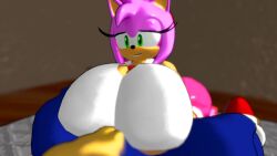 3d amy_rose animated anthro anthro_on_anthro belly_button big_ass big_breasts big_butt big_penis blue_body breasts breasts_bigger_than_head breasts_out clothed clothed_paizuri clothing couple eyelashes female femboy femboy_on_female flat_belly green_eyes half-closed_eyes hedgehog male male/female mp4 no_sound paizuri penis pink_body pink_hair pleasure_face praisebooty sega shoes sonic_(series) sonic_the_hedgehog tagme thick_thighs titjob video