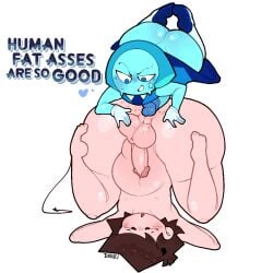 1boy 1futa aquamarine_(steven_universe) balls big_balls big_penis blue_skin bottom_heavy chubby clothed clothing cock cum_inflation dani_(danielito) danielito demon_boy demon_horns demon_tail dickgirl english_text erection excited excited_expression femboy femboysub freckles freckles_on_ass freckles_on_butt freckles_on_face futa_on_femboy futa_on_male futadom futanari gem gem_(species) huge_ass huge_cock human humanoid humanoid_penis larger_femboy larger_male light-skinned_male light_skin male male_penetrated nude on_back penis shortstack simple_background smaller_futanari smooth_balls smooth_penis steven_universe steven_universe:_the_movie steven_universe_future text thick_thighs upside-down white_background wide_hips