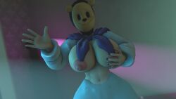 3d bear_mask big_breasts body_swap chichi dragon_ball female five_nights_at_freddy's freddy_fazbear's_pizzeria_simulator head_swap male michael_afton nipples source_filmmaker yolei658