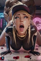 1girls ai_generated akali ass blonde_hair breasts cap dark-skinned_male female interracial k/da_akali k/da_all_out_akali k/da_all_out_series k/da_series latex latex_gloves league_of_legends league_of_legends:_wild_rift male penis pornlandlord