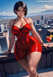 ada_wong ai_generated ass big_ass big_breasts breasts charlychad007 resident_evil resident_evil_2 resident_evil_2_remake thick_thighs wide_hips