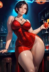 ada_wong ai_generated ass big_ass big_breasts breasts charlychad007 resident_evil resident_evil_2 resident_evil_2_remake thick_thighs wide_hips