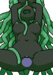 akai_(ugokashitari) animated belly_button belly_jiggle black_skin blush blushing boobs boobs_out breast_jiggle breasts breasts_out clitoris disembodied_penis embarrassed embarrassed_nude_female front_view gif gray_penis green_hair green_nipples green_vulva grey_penis hair hair_beads hair_over_eyes hands_on_face jiggle large_breasts laying_down loop looping_animation moss moss_princess_(princess_and_conquest) mouth mouth_open neck no_sound on_back pixel_art pussy pussy_juice pussy_juice_on_penis sex sex_on_floor shy spread_legs tagme tentacle_hair transparent_background vaginal_penetration vaginal_sex