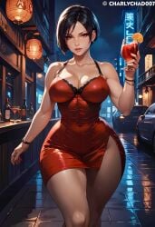 ada_wong ai_generated ass big_ass big_breasts breasts charlychad007 resident_evil resident_evil_2 resident_evil_2_remake thick_thighs wide_hips