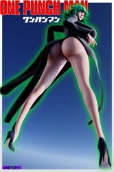 1girls 3d ass big_ass big_breasts black_dress blender clothed dat_ass drakepowers female female_only high_heels huge_breasts huge_butt kiriko_(overwatch) one-punch_man overwatch pussy solo tatsumaki tatsumaki_(cosplay) terrible_tornado_kiriko upskirt