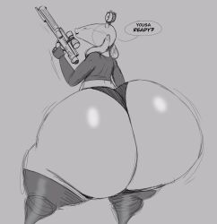 alien ass big_ass big_butt black_and_white breathotter bubble_ass bubble_butt dumptruck_ass femboy gigantic_ass gungan huge_ass hyper_ass jar_jar_binks large_ass looking_at_viewer looking_back male male_only no_humans non-human non-human_only star_wars thick_thighs thunder_thighs voluptuous wide_hips