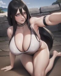 1girls ai_generated big_breasts blush boruto:_naruto_next_generations breasts breasts_bigger_than_head brown_hair eyeliner female female_only hair_between_eyes huge_breasts hyuuga_hanabi lavender_eyes lipstick long_hair looking_at_viewer makeup nai_diffusion naruto naruto_(series) nipple_bulge parted_lips smile solo solo_focus stable_diffusion very_long_hair yaouchiha