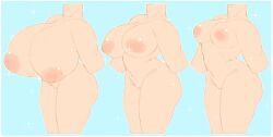 1boy 1boy1girl 1girls 2023 areola areolae big_breasts breast_practice breasts cheebsin chibichanga12 gigantic_breasts huge_breasts large_breasts light-skinned_female light_skin medium_breasts nude nude_female practice puffy_areola puffy_nipples small_breasts tiny_breasts torso